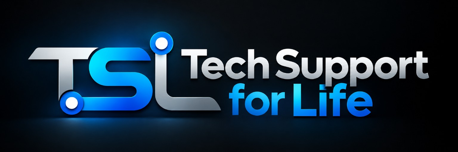 TSL Tech Support for Life — approved logo